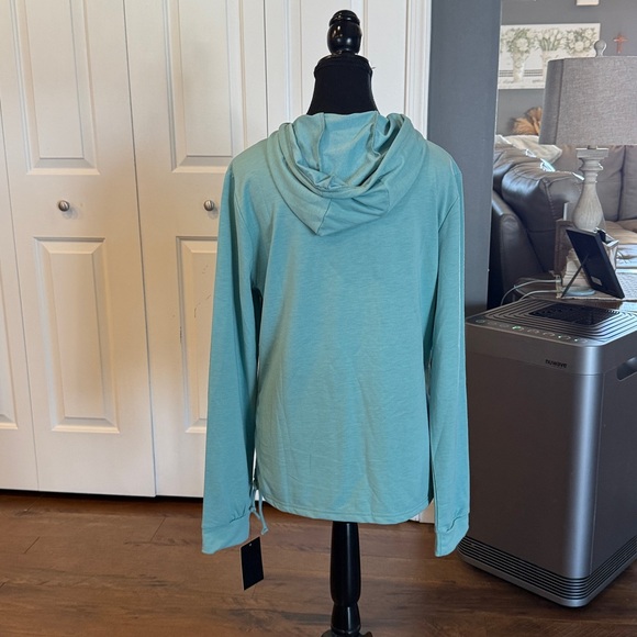 Women's Teal Hoodie Sweatshirt - Picture 2 of 9